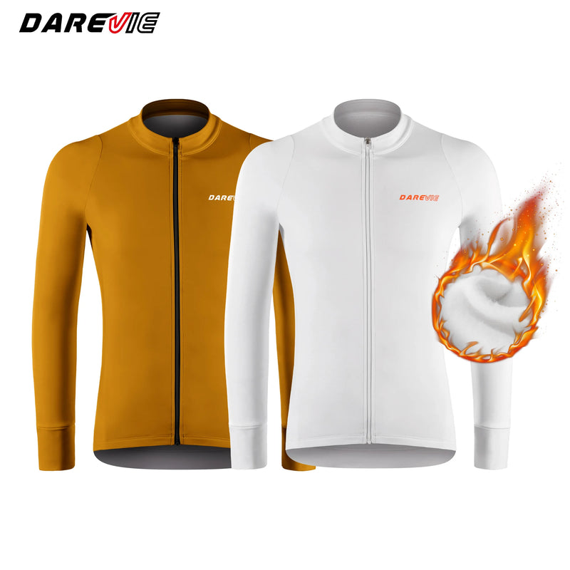 អាវយឺតជិះកង់ DAREVIE សម្រាប់បុរស ការពារកម្ដៅថ្ងៃ និងការពារការរអិល ធន់នឹងកម្ដៅ ធន់នឹងកាំរស្មីយូវី សម្រាប់រដូវរងា
