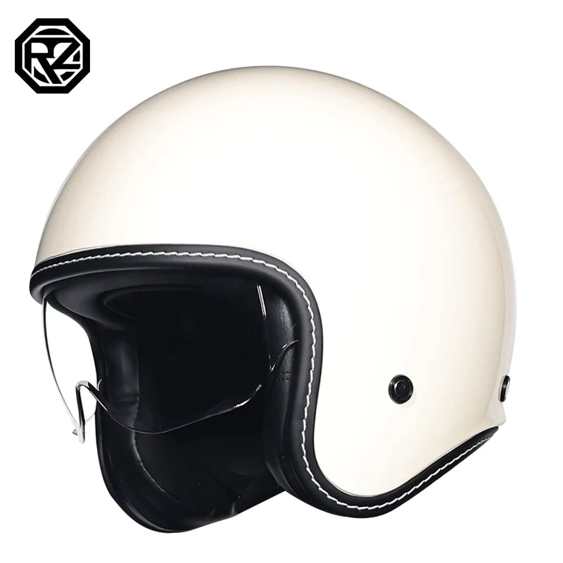 ORZ Retro Motorcycle Helmet Men's and Women's Half Helmet Cruise 3/4 Helmet Scooter Cruise