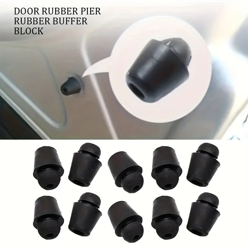 10pcs Black Door Protectors,Anti-Impact Rubber Bumpers,Self-Adhesive Bumpers for Quieter Door Operation And Enhanced Durability