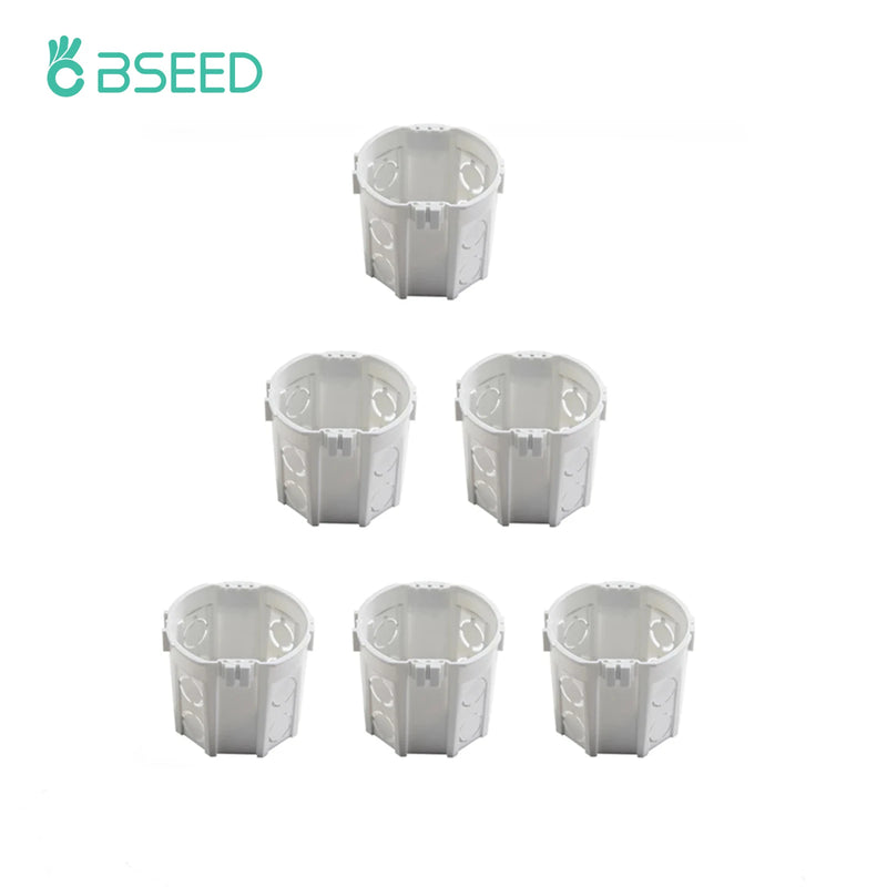 BSEED EU Standard Mounting Box Internal Junction Box 86*86 Wall Switch Socket Wiring Cassette Plastic White