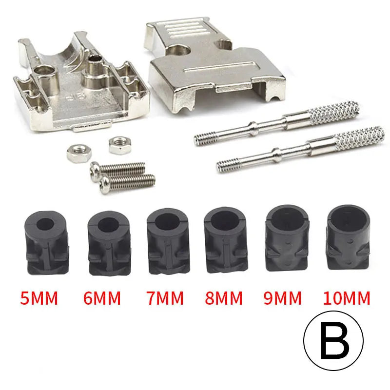 DB9 Adapter Connector Core RS232 Serial COM Plug Connectors Hole/pin DB15 Female Male Port Socket D Sub DP9 Plastic Case
