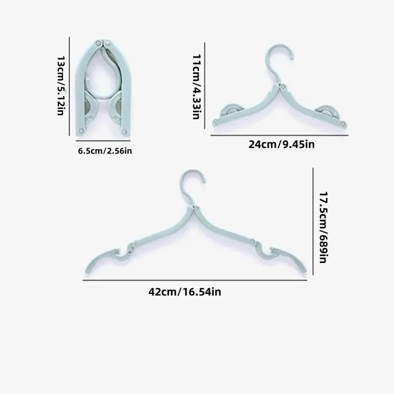 2pcs Travel Folding Hanger,Portable Folding Hangers - Durable Plastic, Suitable for Travel And Home Use with Anti-Slip Grip.