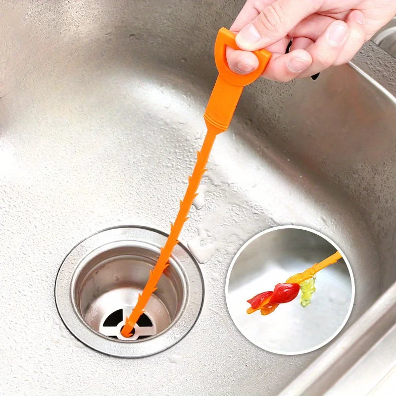 1/2pcs Hair Drain Clog Remover,Pipe Dredging Tool, Drain Hair Remover Tool for Sewer, Kitchen Sink, Bathroom Tub.Sewer cleaner.