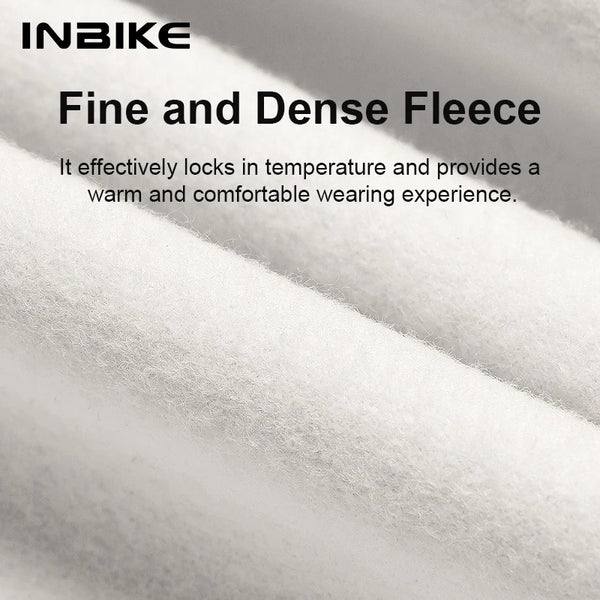 INBIKE Men‘s Winter Thermal Fleece Cycling Jersey and Bib Pants Set Long Sleeve Breathable Padded Road Bike Suit MTB Clothing
