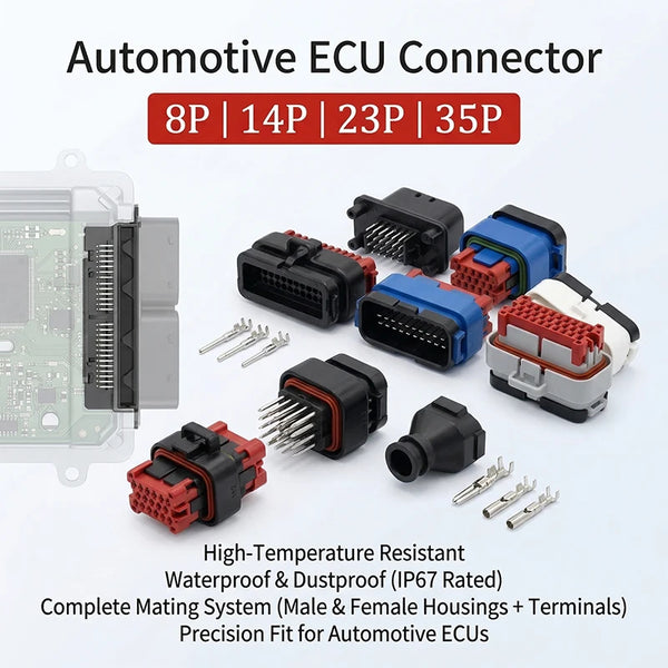 ឧបករណ៍ភ្ជាប់ ECU រថយន្តចំនួន 10 ដុំ 8/14/23/35 ម្ជុល ប្រុស និងស្រី ឈុតឌុយ ឆបគ្នាជាមួយ 770680-1 776273-1 776164-1 សម្រាប់ម៉ាស៊ីន