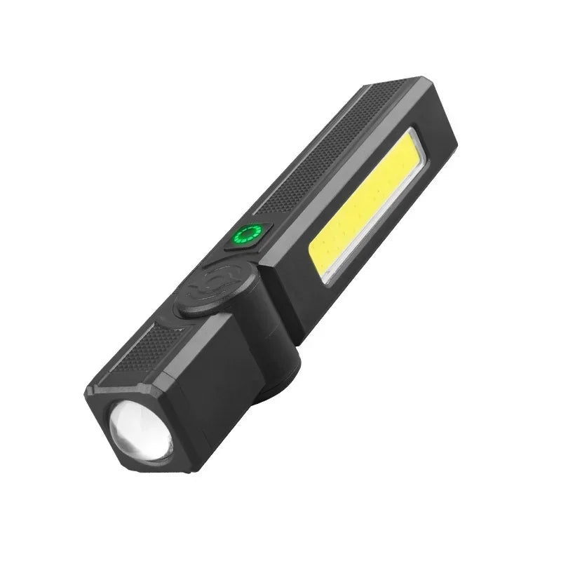 ពិល ពហុមុខងារ អាច សាក បាន តាម USB ជាមួយ មេដែក ភ្លើង LED COB ដ៏មានអានុភាព ពិល ការពារ ទឹក