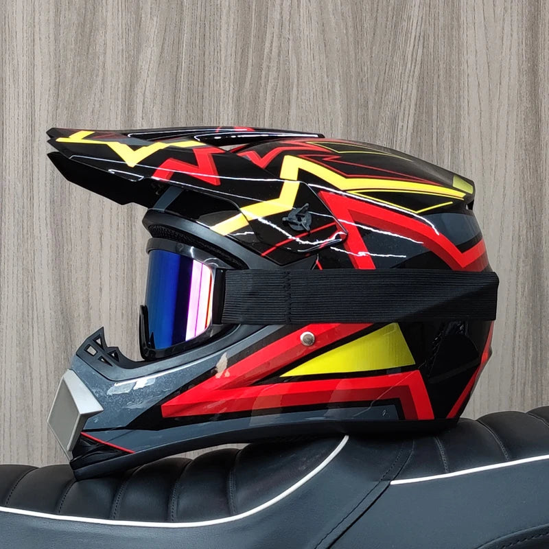 Off Road Motorcycle Helmet DOT Certified Motocross Dirt Bike Helmet ATV MX Downhill Racing Full Face Helmet Casco Moto Capacete