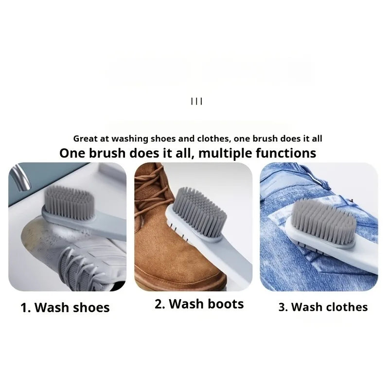 1pc Multi Functional Raw Rubber Suede Shoe Brush Dual Sided Anti Slip Stain Remover For Boots Leather Goods Care,shoe brush