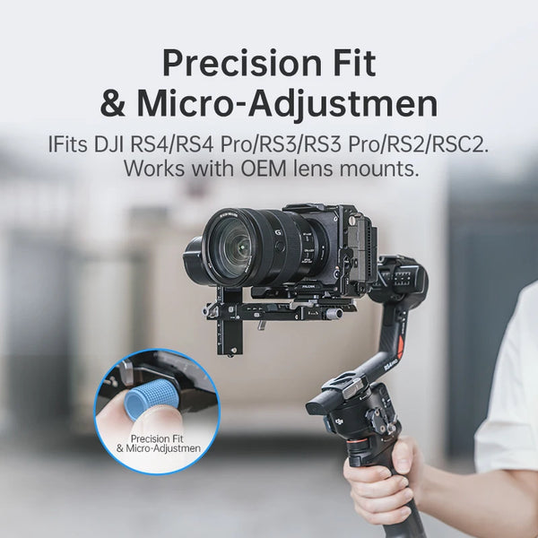 បន្ទះ បញ្ចេញ រហ័ស Ulanzi F38 V2 សម្រាប់ DJI RS4 / RS4 PRO / RS3 / RS3 Pro / RS2 / RSC2 Arca Swiss DSLR Gimbal Plate QR Base