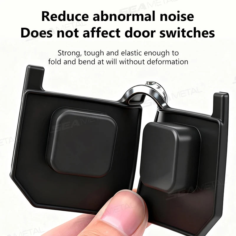 SEAMETAL 4pcs Universal Car Door Limiter Rainproof Anti-rust Silicone Auto Door Lock Buckle Protective Cover for Car Accessories