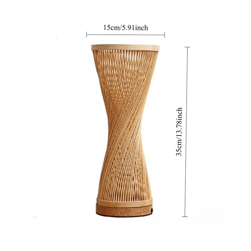 JOYINLED Japanese Style Bamboo Pendant Lamp Hand Woven Bamboo Art Lamp Shade for Chandelier Table Lamp Home Decor Light Fixture