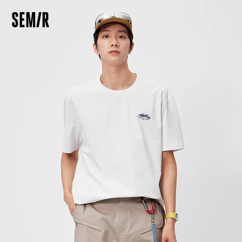 Semir Mens Tshirt 2026 Trendy Pattern Printed Quick Dry Knitted UV Protection Antibacterial Casual