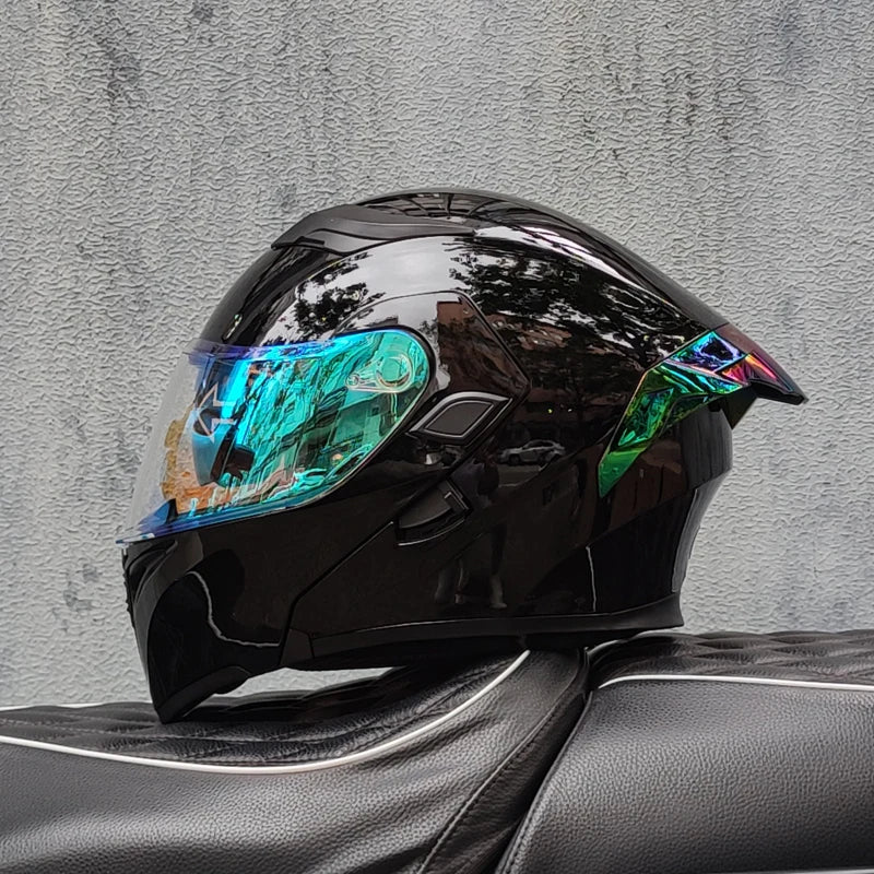 ORZ's latest high-quality modular flip helmet cascos para motos motorcycle dual lens full helmet capacity DOT approved