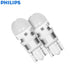 Philips W5W T10 4000K Ultinon LED 12V Warm White Car Interior Bulbs Turn Signal Light Reading Lamps W2,1x9,5d 11961ULW4X2 (Twin)