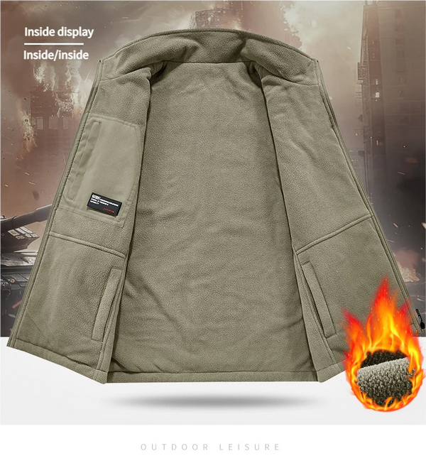 2026 New Autumn Winter Warm thickened fleece double-sided  slim fit vest Men's Vest Jacket  Outerwear Casual Style Daily