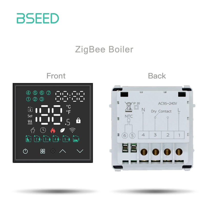 BSEED Zigbee Touch Switch Function Part Glass Panel Smart Dimmer Curtain Switch DIY Part Zigbee Tuya Socket Parts With Neutral