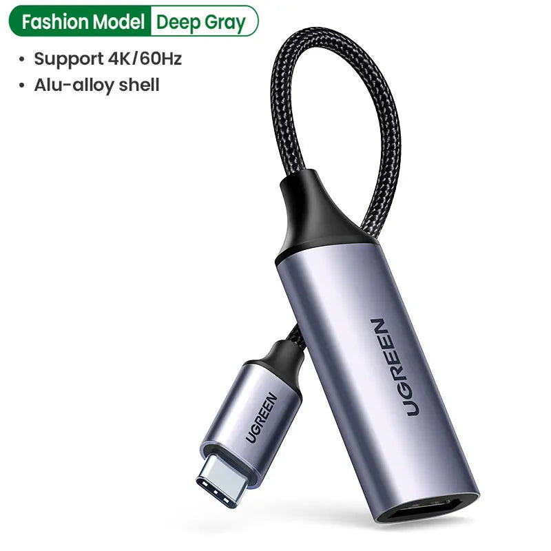 UGREEN USB Type C to HDMI Cable 4K USB C HDMI Adapter For iPhone 15 PC Xiaomi MacBook Pro Air iPad Pro Samsung Galaxy HDMI Cable