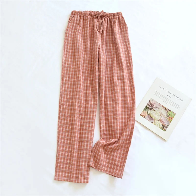 ខោ pajama ធម្មតា ខោ pajama កប្បាសសុទ្ធថ្មី និទាឃរដូវ រដូវស្លឹកឈើជ្រុះ ស្លៀកនៅផ្ទះ ខោ pajama សម្រាប់ស្ត្រី ឬបុរស ខោ pajama ខោ pajama