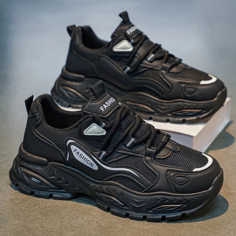 Chunky sneakers four seasons breathable lightweight comfort outdoor running fashion students soft sole speed casual sports shoes