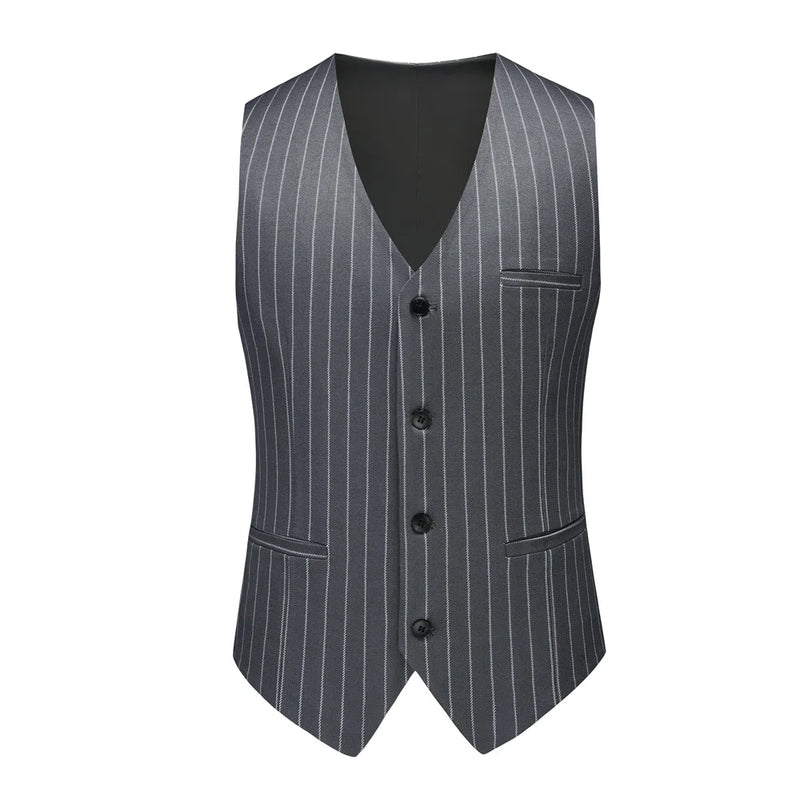 2026 New Men's Business Casual Sleeveless Vest Coat, Black and White Plaid Vests - Asian Size Slim-Fit Waistcoat. New 2026