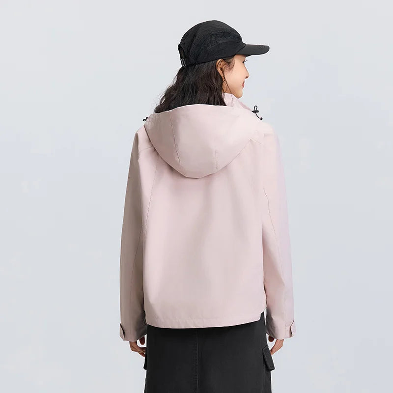 Semir Jacket For Woman Spring New Style Solid Color Loose Casual Top Waterproof Stain-Resistant Fashion Coat