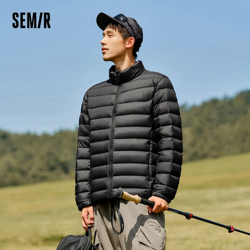 Semir Slim Fit Down Jacket Short Men 2025 Autumn Winter Warm Lightweight Outdoor Daily Wear Casual Thermal Insulated Coat
