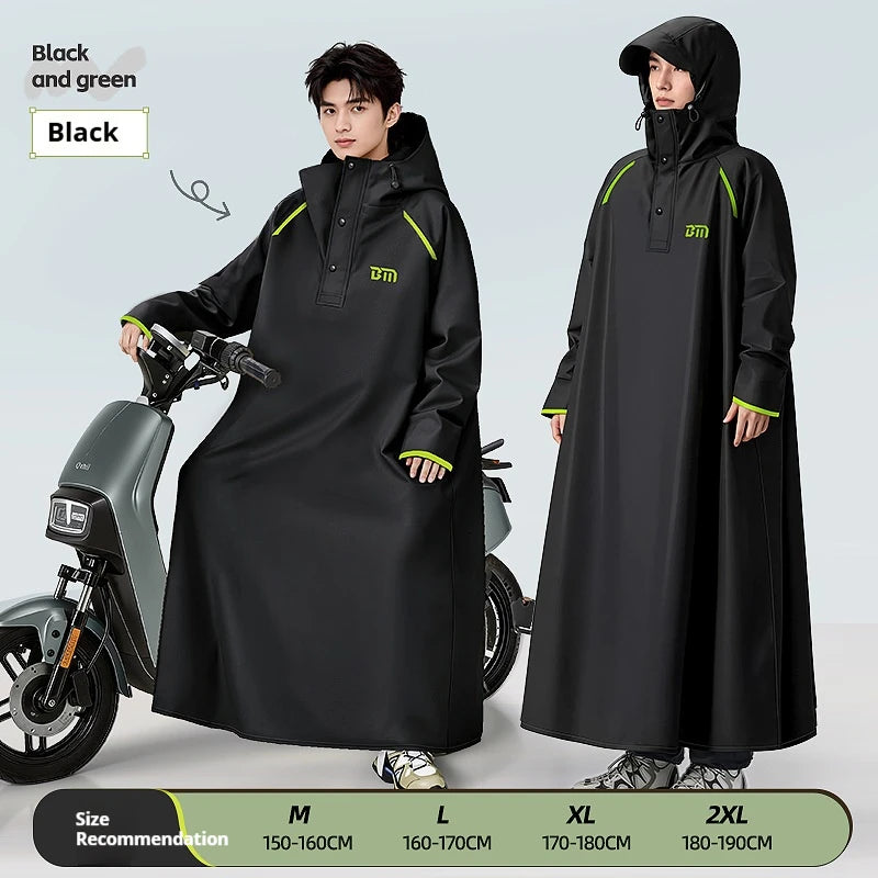 អាវភ្លៀង Poncho សម្រាប់ជិះម៉ូតូ ការពារភ្លៀងធ្លាក់ខ្លាំង ក្រាស់ពេញរាងកាយ រថយន្តប្រើថ្មអគ្គិសនី