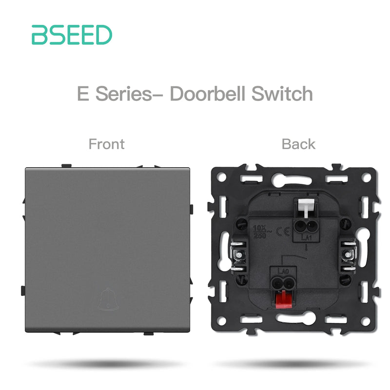 BSEED 1/2Gang Wall Button Switch USB Type-C Wall Socket Module Part Internet TV Telephone Socket Plastic Frame DIY Function Part