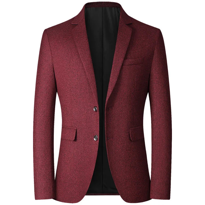 2026 New Men's Red Suit Jacket, Asian Size Blue Slim Coat, Gray Yellow Blazers, M-4XL