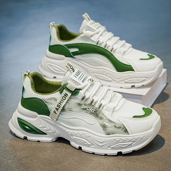 Chunky Sneakers Four Seasons Men's Breathable Light Soft Sole Non Slip Comfort Outdoor Running Shoes Versatile Casual Sport Shoe