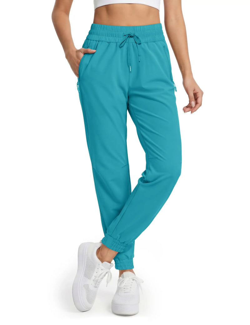 TACVASEN Women's  Waterproof Quick Dry Hiking Pants Lightweight Stretch Joggers With Pockets Outdoor Travel Summer Athletic Pant