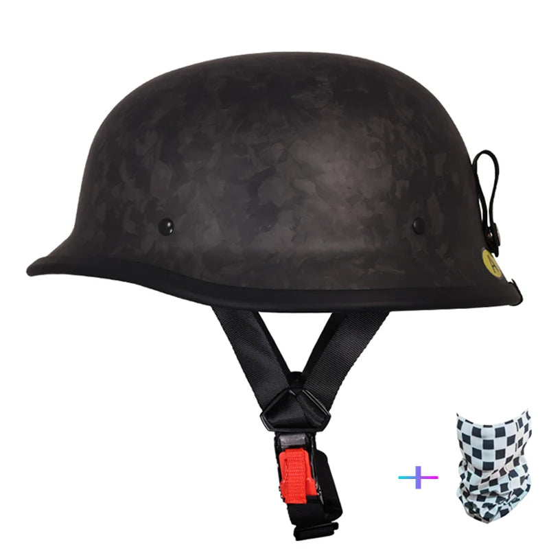 Carbon fiber retro open motorcycle helmet German imitation WWII soldier helmet pilot helmet