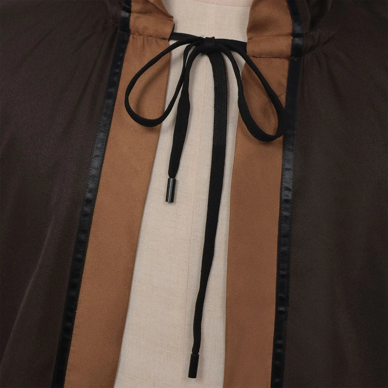 2026 New Neutral Hooded Robe, Black Grim Reaper/Wizard Tie-up Cape, Halloween/Stage Performance Long Jacket