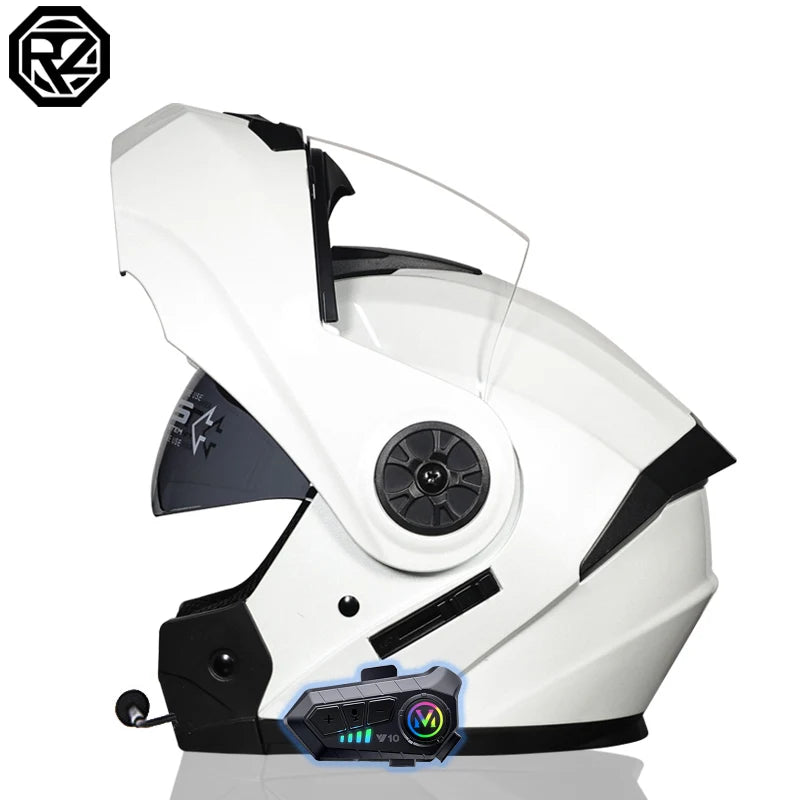ORZ-161DOT approves Bluetooth motorcycle helmet ABS material modular flip full face helmet Casco Moto