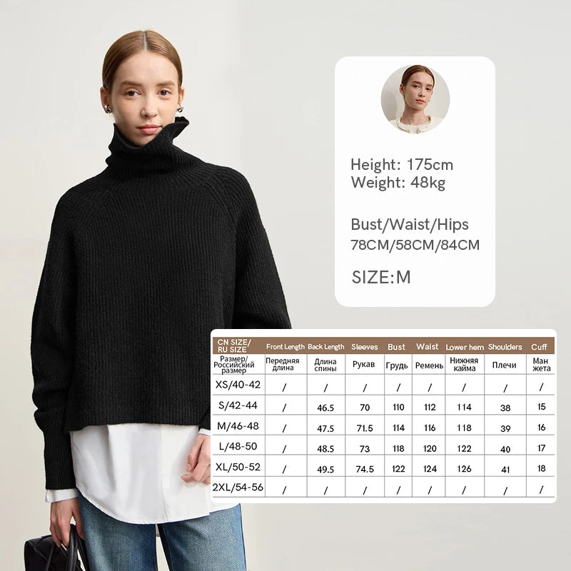 អាវយឺត Amii Turtleneck សម្រាប់ស្ត្រី អាវដៃវែងរលុង ក្តៅ ងាយស្រួលប្រើ ឆ្នាំ២០២៦ រដូវរងា អាវយឺតខ្លីថ្មីសម្រាប់ស្ត្រី 12554056
