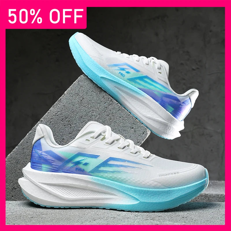 Men Women Running Shoes New Fashion Marathon Sports Breathable Comfortable Sneakers Daily Morning Running Rebound Fitness Shoes