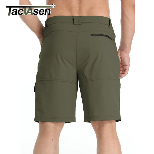TACVASEN Summer Quick Drying Nylon Work Shorts Mens Casual Hiking Cargo Shorts Lightweight Outdoor Fishing Short Pants