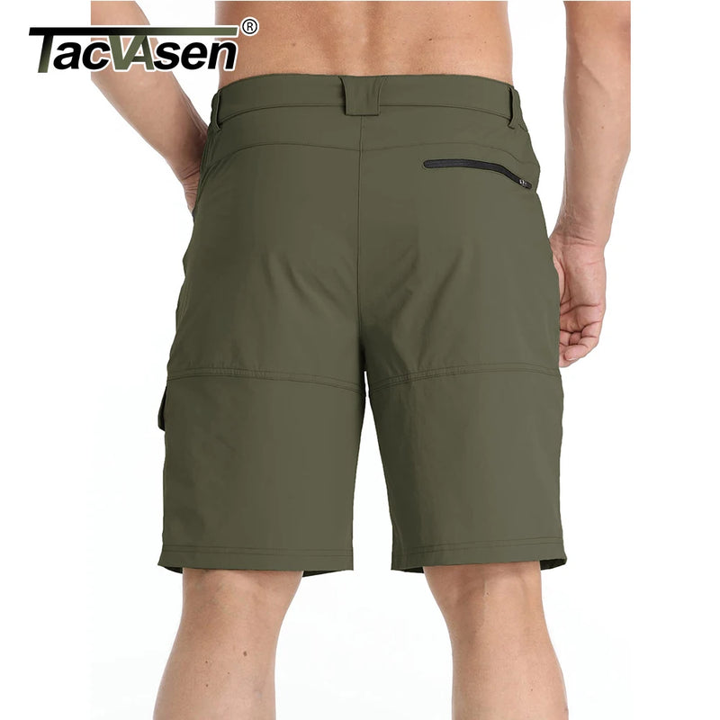 TACVASEN Summer Quick Drying Nylon Work Shorts Mens Casual Hiking Cargo Shorts Lightweight Outdoor Fishing Short Pants