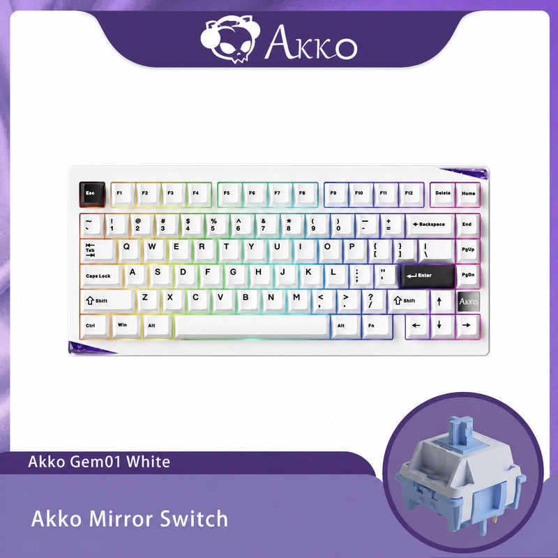 Akko 75% VIA Mechanical Keyboard Gem 01 81Keys Layout