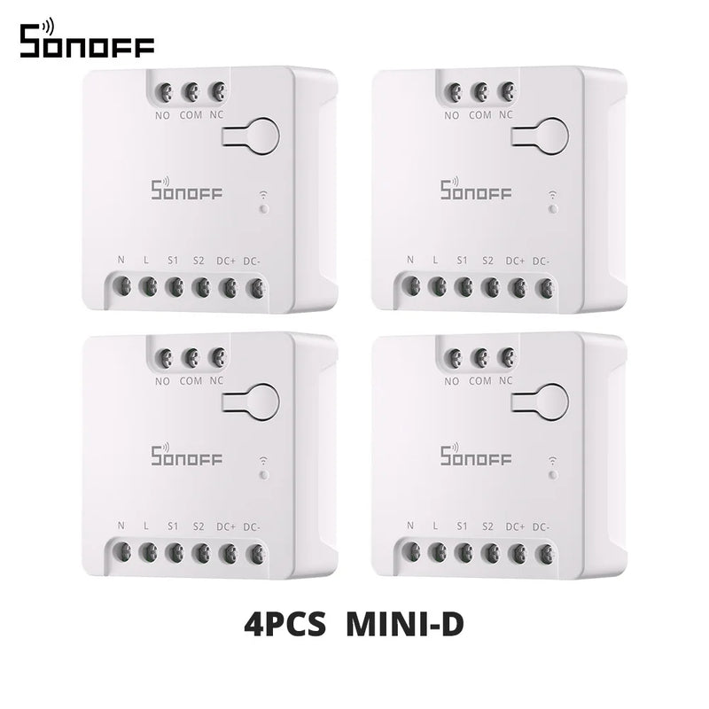 SONOFF MINI-D Dry Contact WiFi Smart Switch ESP32 Chip Matter Compatible AC/DC Input 1-10PCS Set Smart Scene via eWeLink Alexa