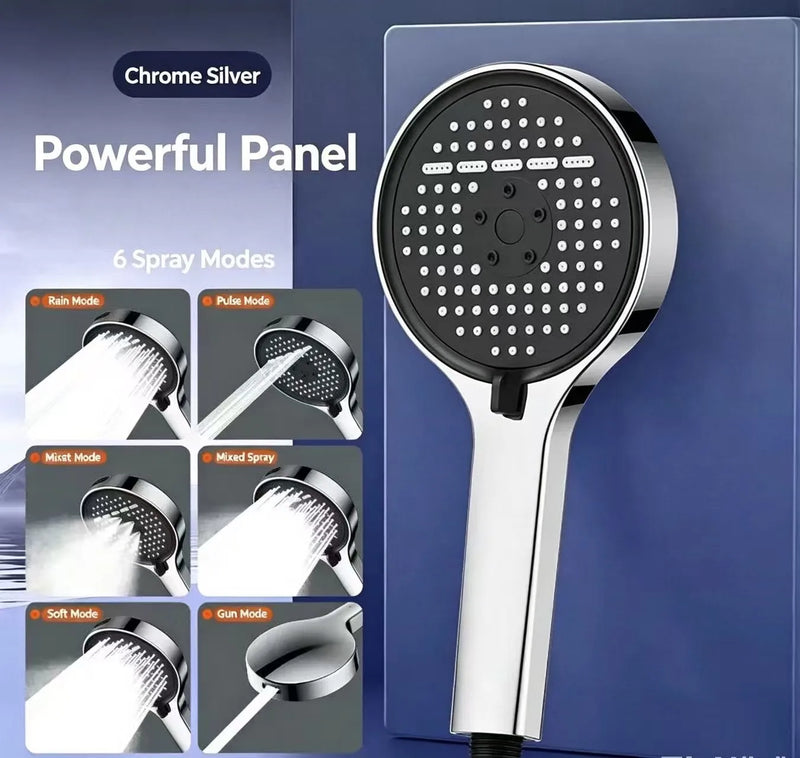 Large Panel High-Pressure Handheld Showerhead Pressure Boosting Coarse Hole Universal Showerhead for Enhanced Bathing Experience