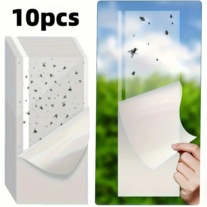 5/10pcs Indoor Window Fly Traps, Transparent Fly Trap Window Fly Stickers, Sticky Window Insect Catcher for Indoor Use Indoor.