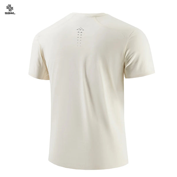 SBWL 2026 Summer Men's New Outdoor Running Fitness Quick Dry Sports T-Shirt High Quality Light Casual Short Sleeve Gym Tops