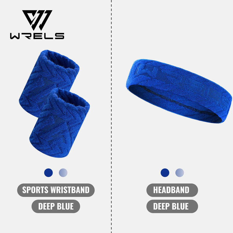 WRELS Sweatbands Wristbands Absorbent Breathable Quick Dry Elastic Soft Tennis Basketball Gym Fitness Training Sports Wrist Band