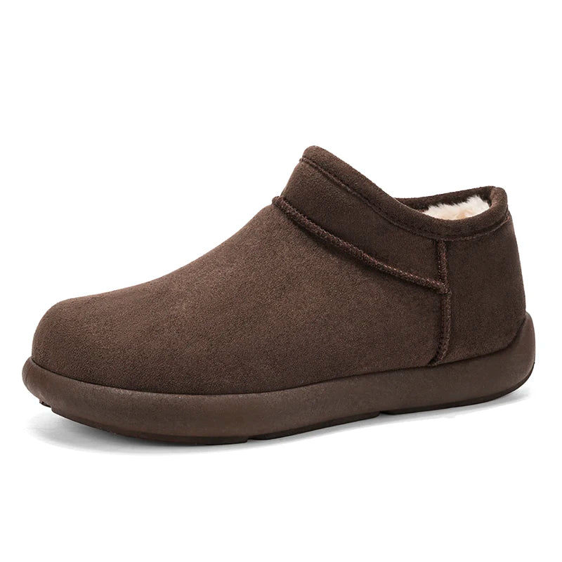 Men's high-quality slip on snow casual cotton shoes winter warm plush soft sole outdoor walking light comfort cotton slippers