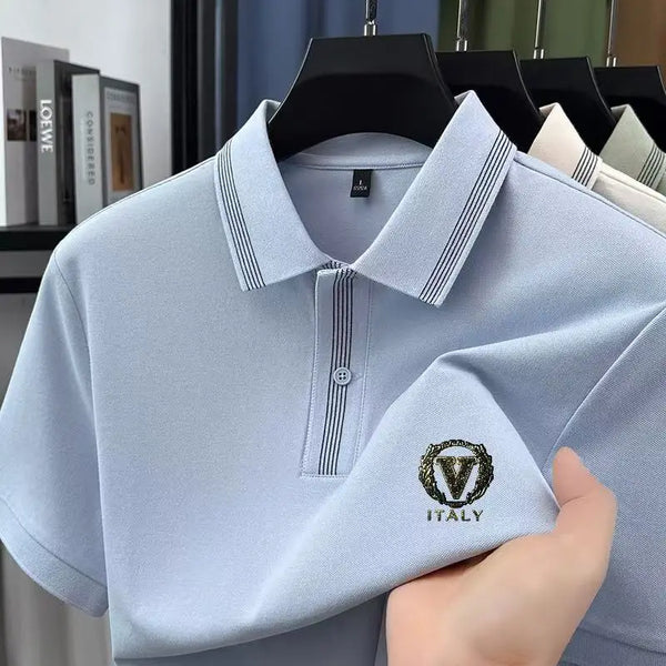 Original Design Hot Man Short-Sleeved Polo Shirt Lapel Button Letter Print Golf T-Shirt Summer New Business Fashion MensClothing