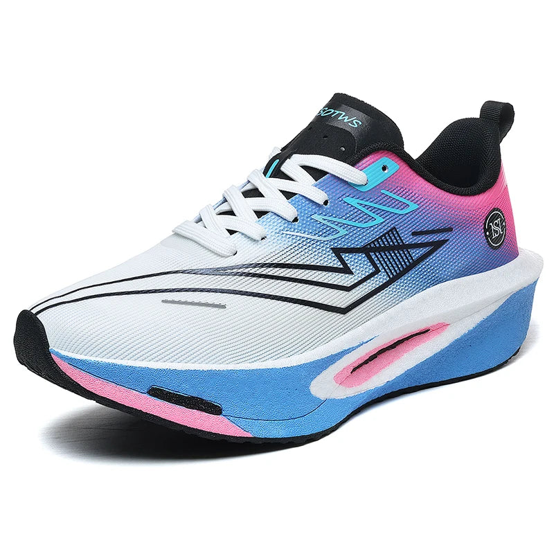Men Women light running shoes four seasons thick sole outdoor casual racing sneakers couple fashion breathable speed sports shoe