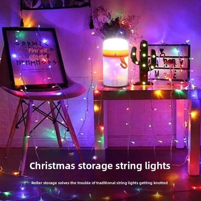 ចង្កៀងបោះតង់ LED ជាមួយខ្សែ 10 ម៉ែត្រ ចង្កៀងតង់ការពារទឹកជ្រាប ភ្លើងពេលយប់ចល័តអាចសាកបានសម្រាប់ការតុបតែងបុណ្យណូអែលថ្ងៃឈប់សម្រាកនៅផ្ទះ