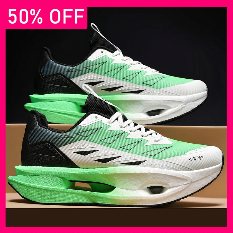 Unisex Sports Shoes Fashionable Lace Up Mesh Youth Training Shoes Outdoor Fitness Non Slip Thick Soled Running Shoes for Men