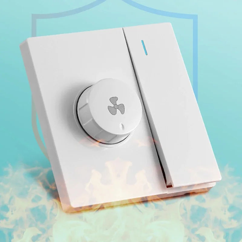 Grey Brushed Eu Universal 1gang2way Light Switch with Fan Speed Control Switch,range Hood Ceiling Fan Switch Panel AC 110-250V